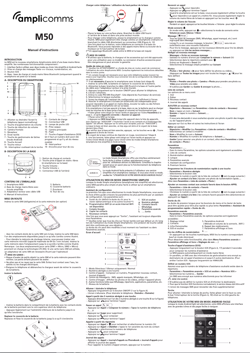 Image de la première page du manuel de l'appareil M50