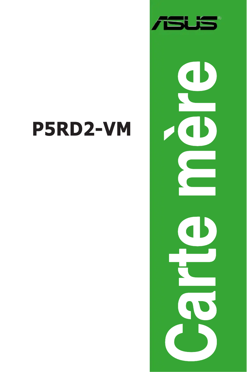 Page 1 de la notice Manuel utilisateur Asus P5RD2-VM