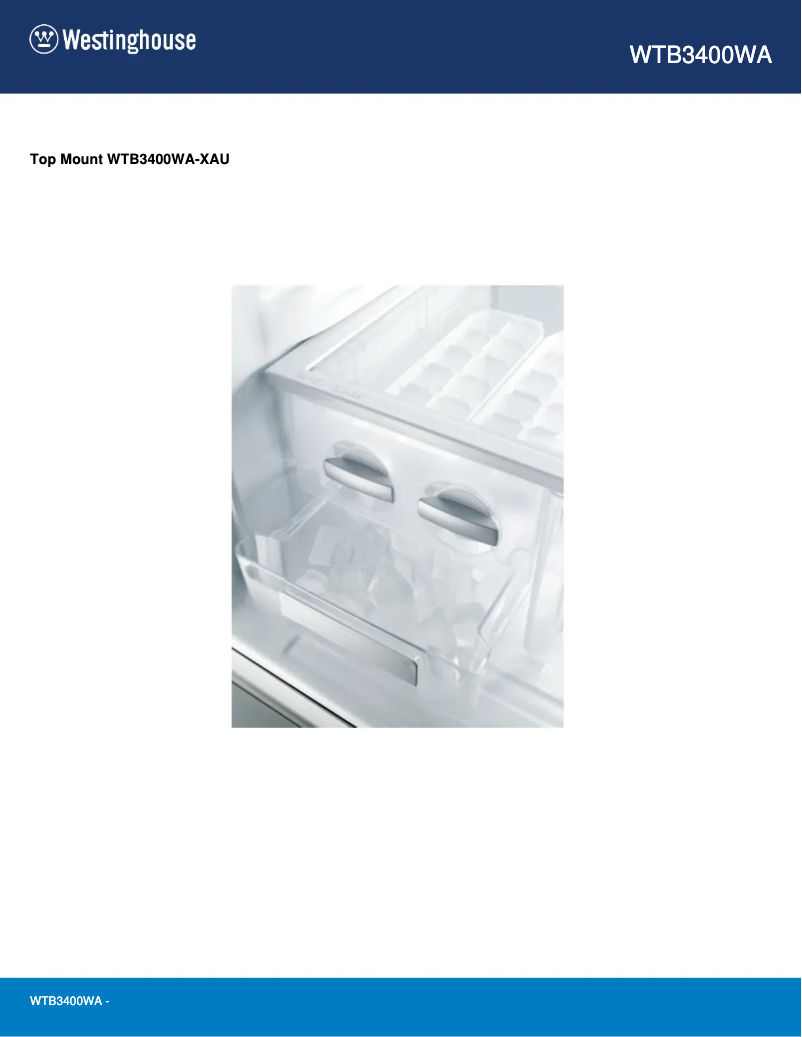 Image de la première page du manuel de l'appareil WTB3400WA