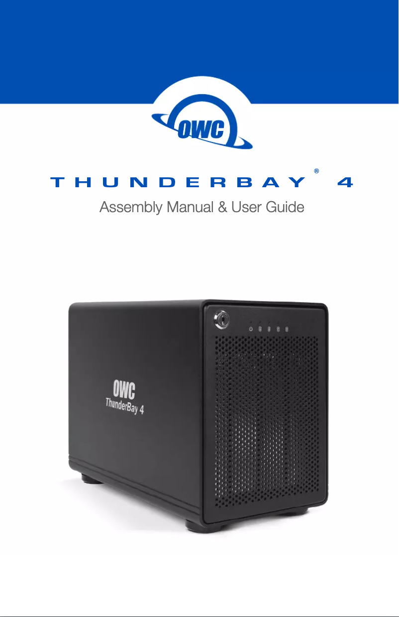 Page 1 de la notice Manuel utilisateur OWC ThunderBay 4