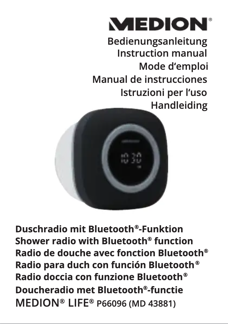 Image de la première page du manuel de l'appareil LIFE P66096 (MD 43881)