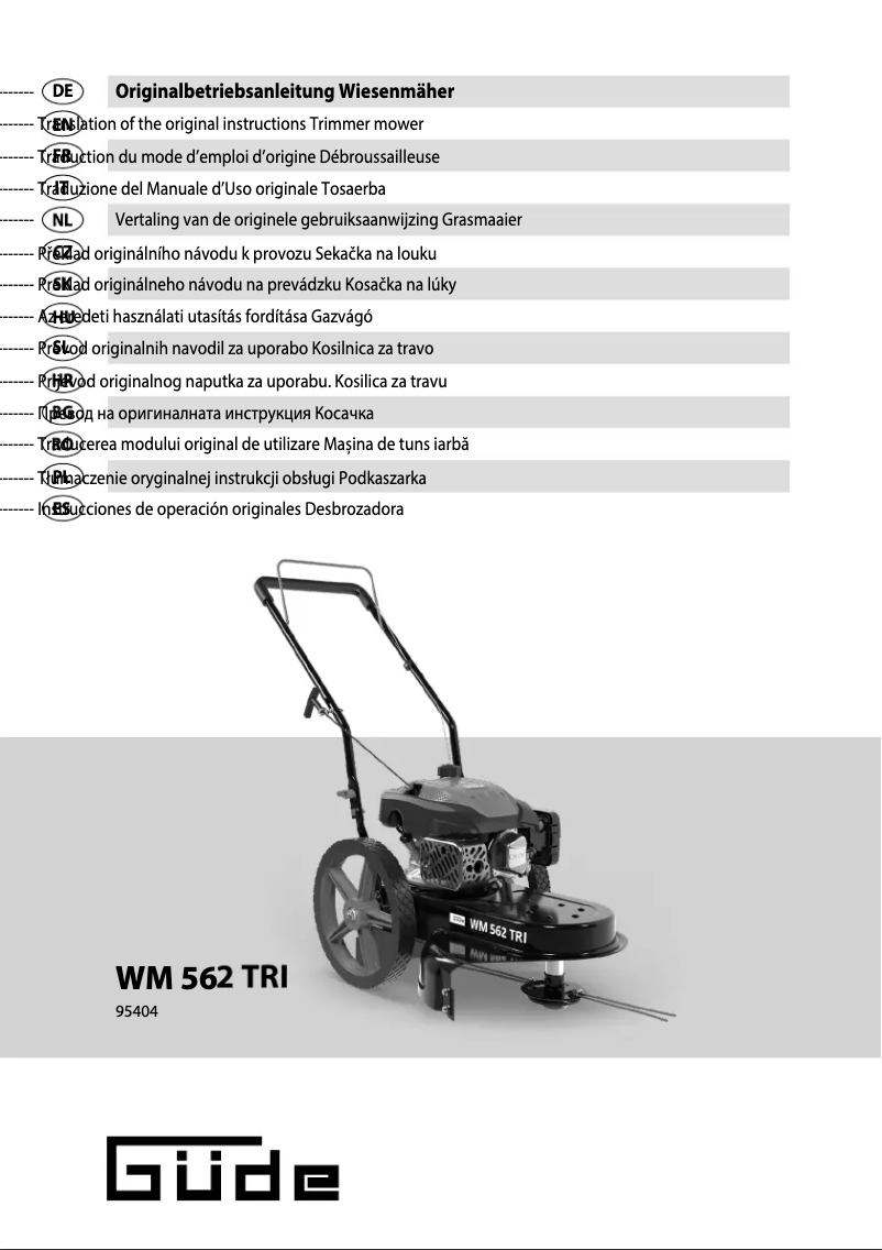 Page 1 de la notice Manuel utilisateur Güde WM 562 TRI