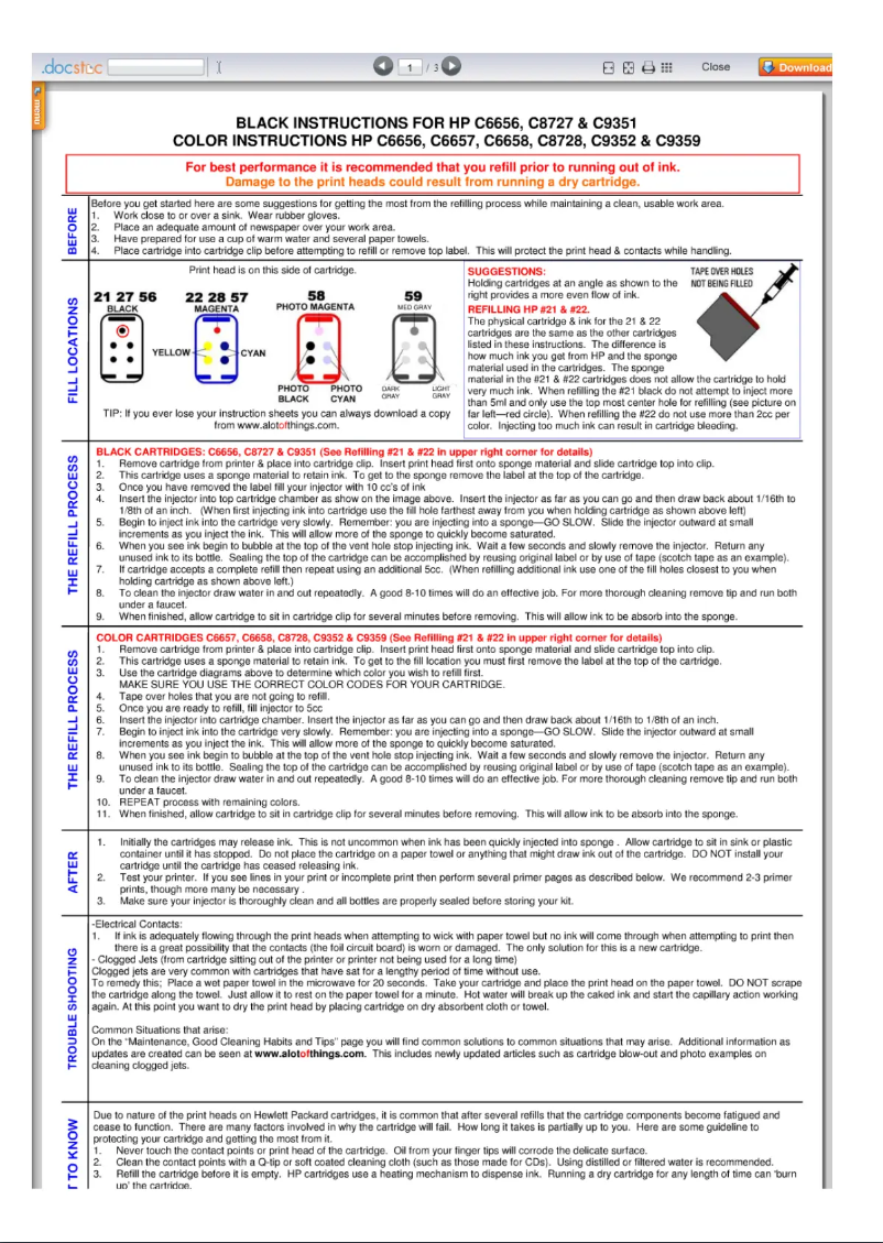 Image de la première page du manuel de l'appareil C9351