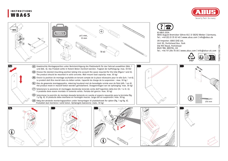 Image de la première page du manuel de l'appareil WBA65