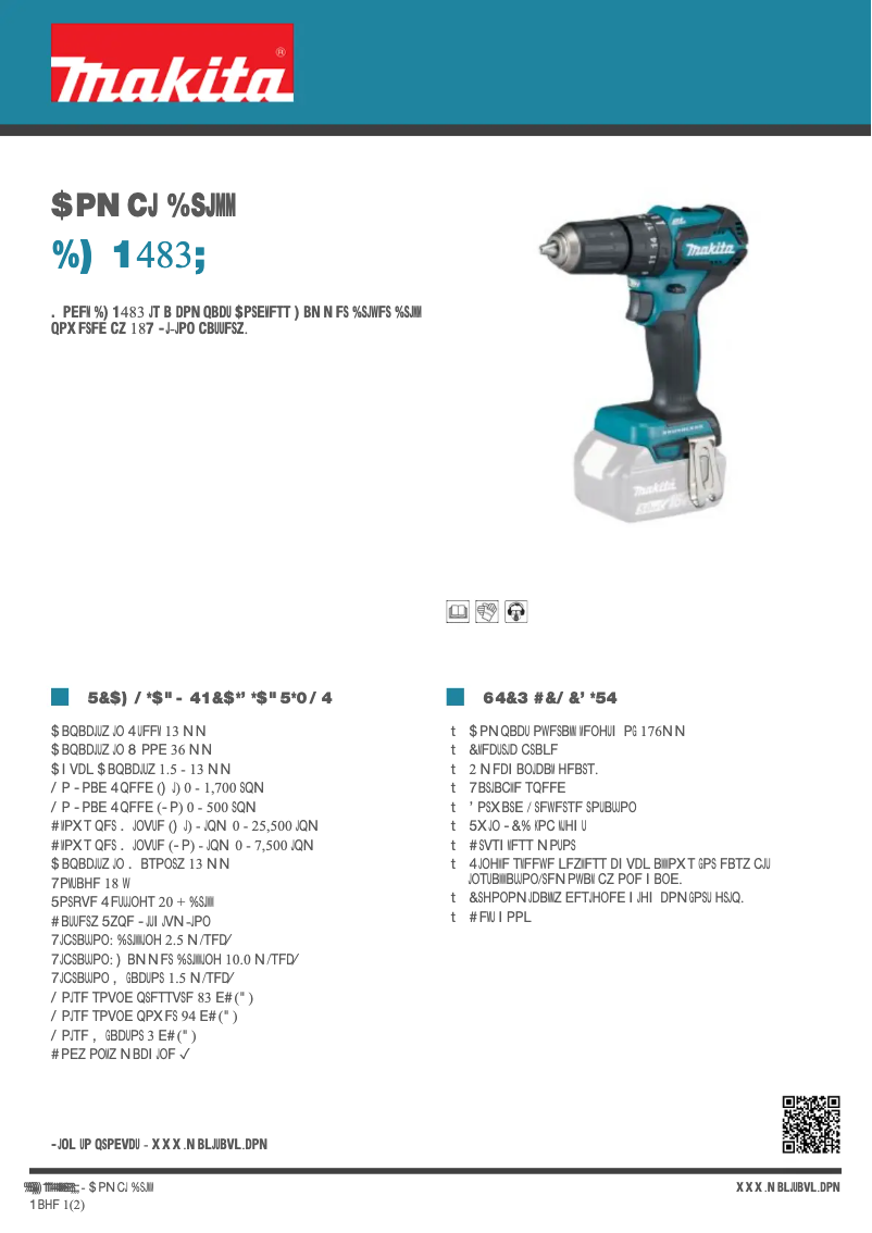 Image de la première page du manuel de l'appareil DHP483Z