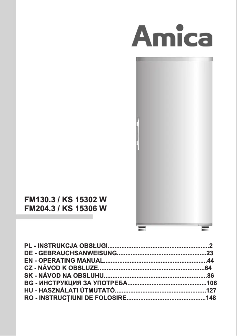 Page n°1 - Manuel utilisateur Amica FM130.3