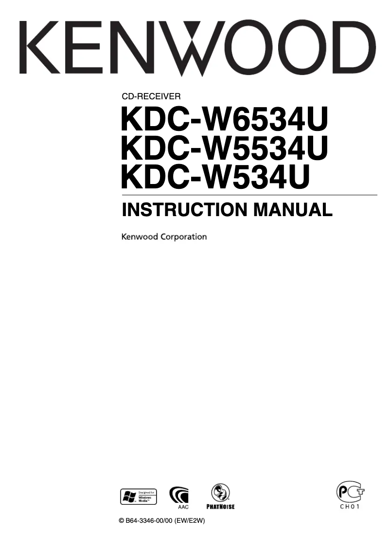 Page n°1 - Manuel utilisateur Kenwood KDC-W6534U