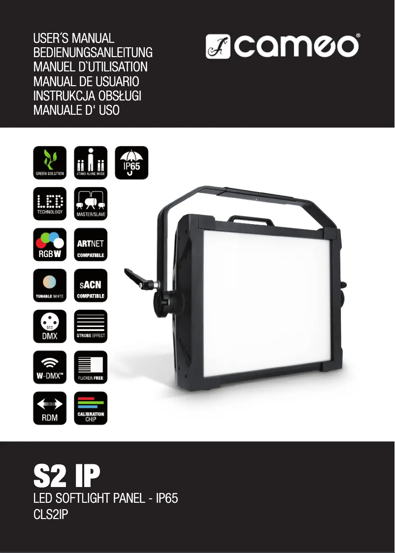 Page 1 de la notice Manuel utilisateur Cameo S2 IP