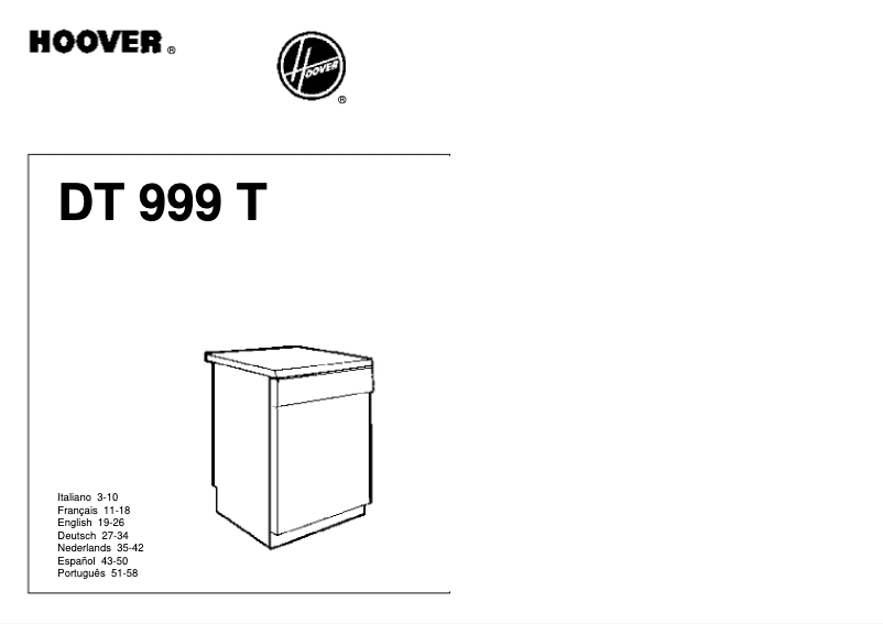Page 1 de la notice Manuel utilisateur Hoover DT999SYAL