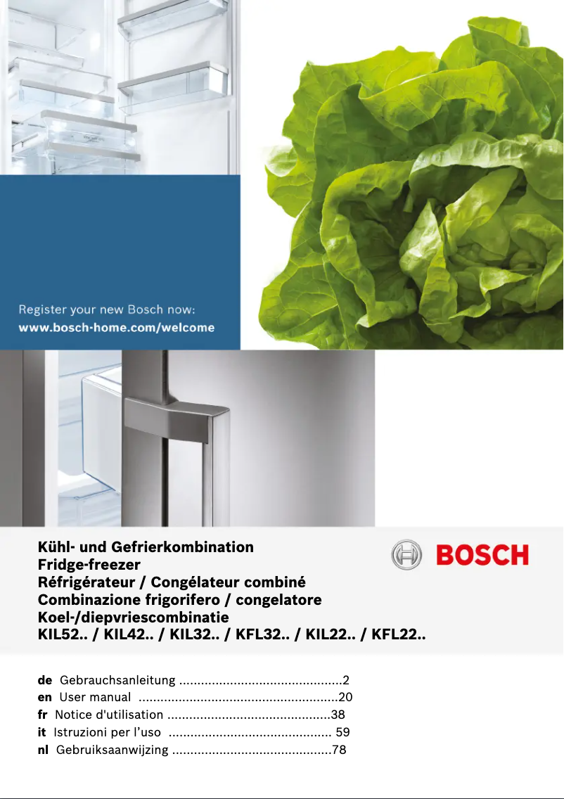 Page n°1 - Manuel utilisateur Bosch KIL42AD30H