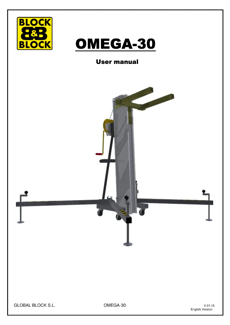 Page n°1 - Manuel utilisateur Block & Block OMEGA-30