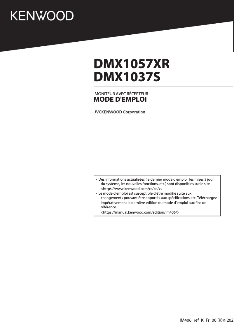 Página 1 del manual Manual de usuario Kenwood DMX1057XR