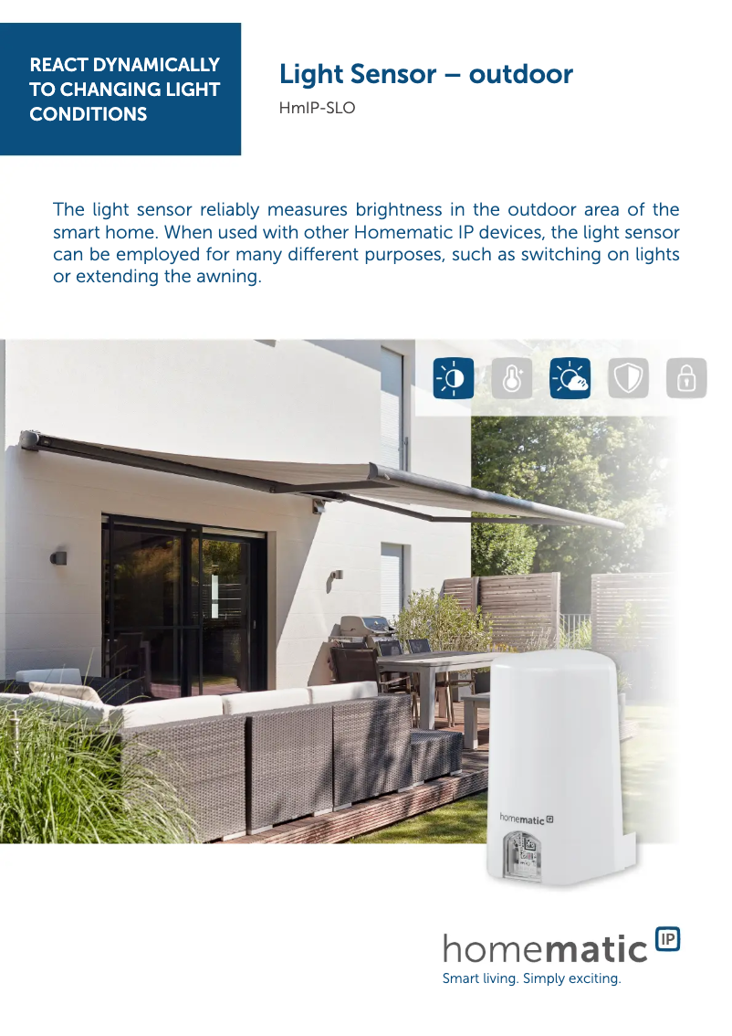 Page n°1 - Fiche technique Homematic IP HmIP-SLO