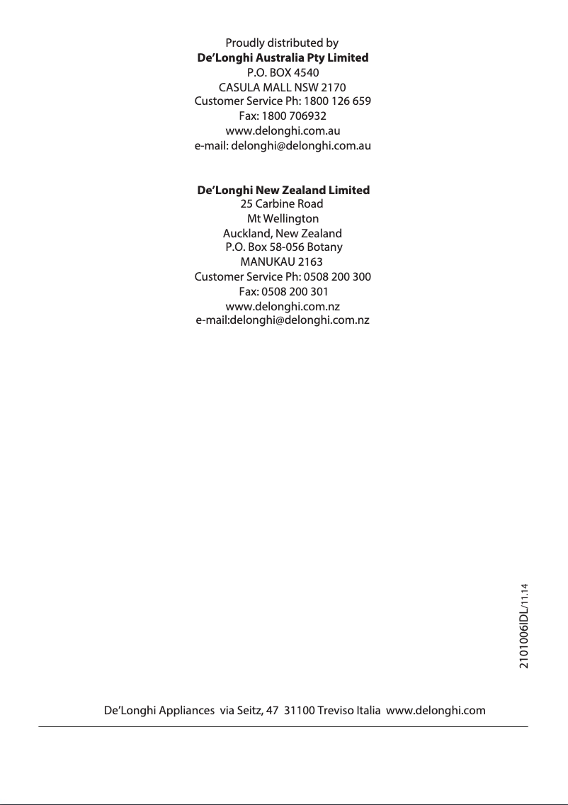 Page n°1 - Manuel utilisateur DeLonghi KBI2001