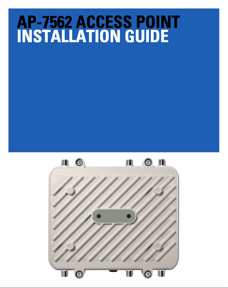 Page 1 de la notice Manuel utilisateur Zebra AP-7562