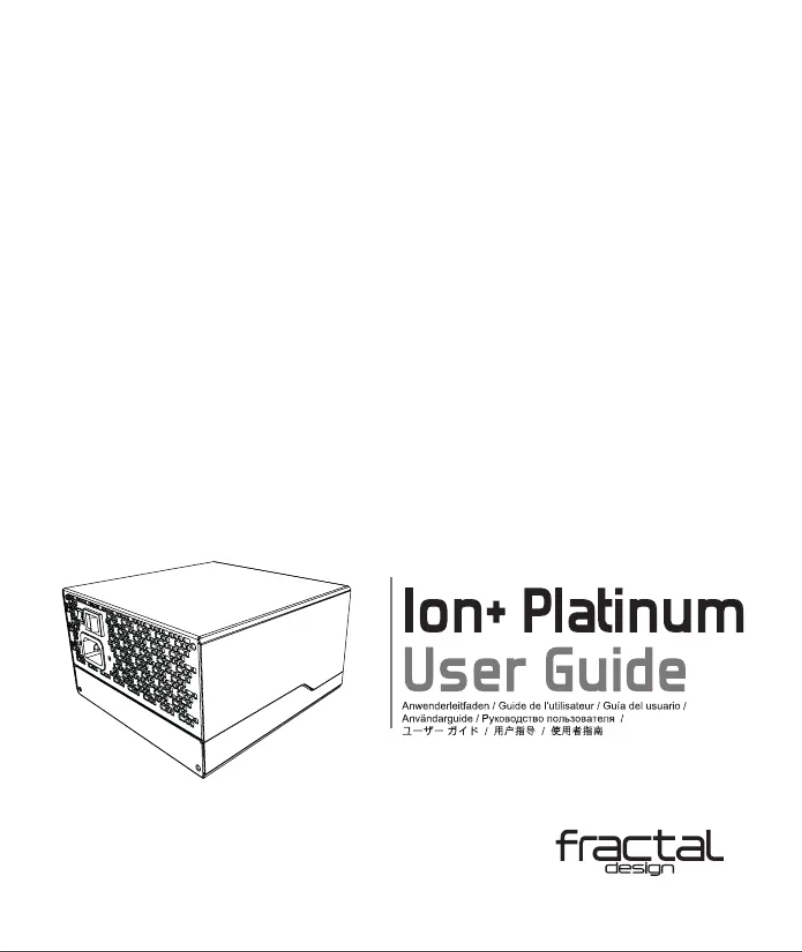 Page 1 de la notice Manuel utilisateur Fractal Design Ion+ Platinum