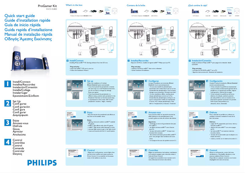 Page 1 de la notice Guide de démarrage rapide Philips SGC5102BD