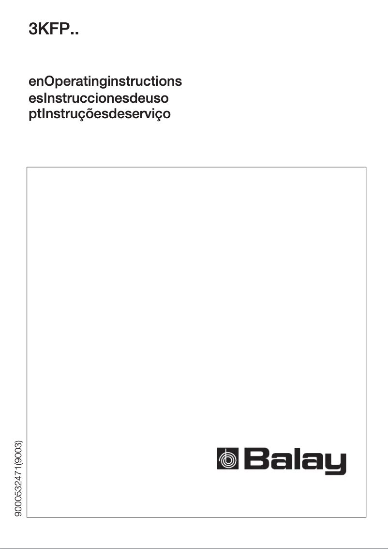 Page 1 de la notice Manuel utilisateur Balay 3KRP7866