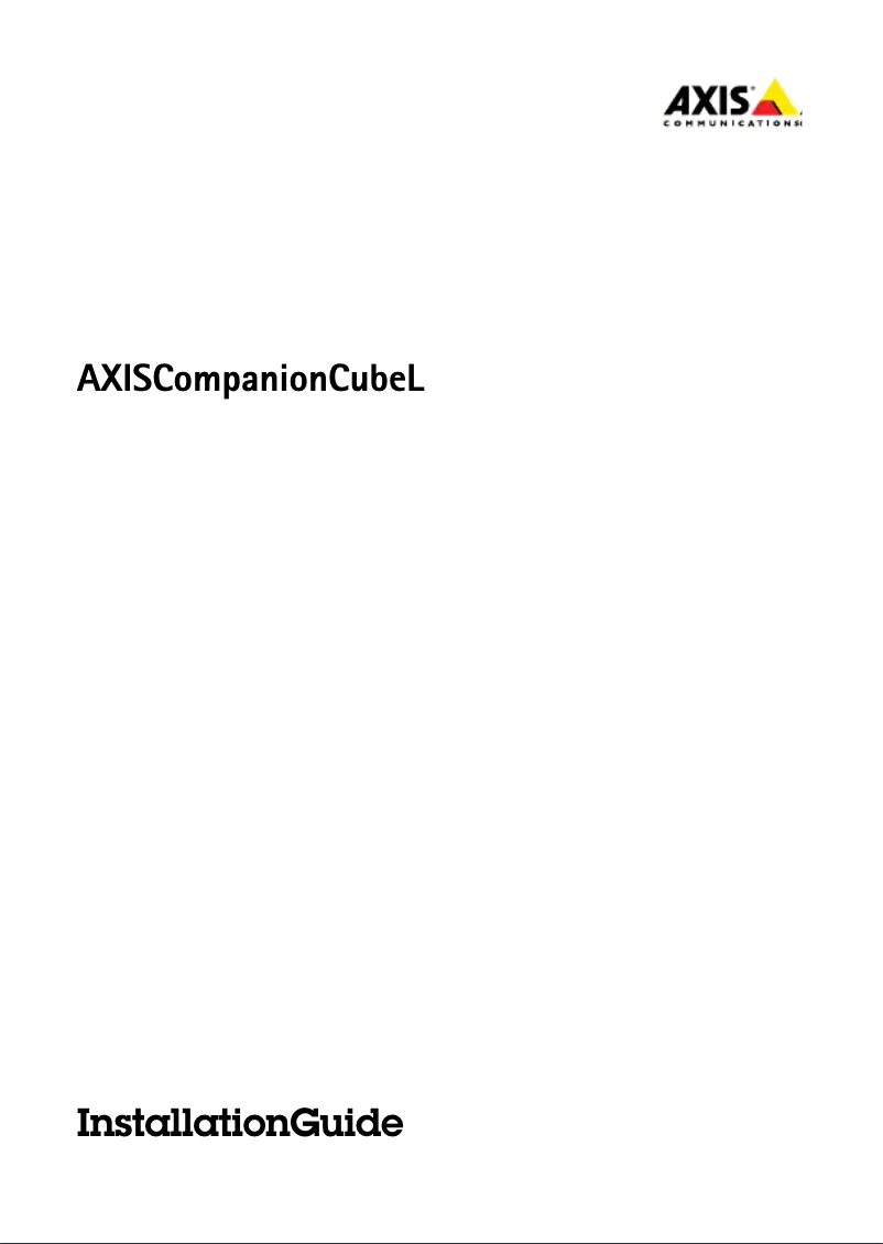 Page 1 de la notice Manuel utilisateur Axis Companion Cube