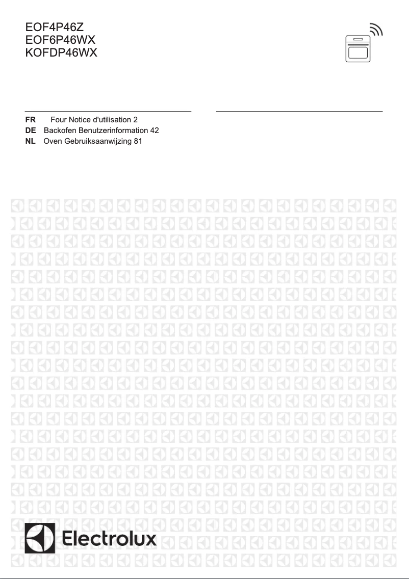 Page 1 de la notice Manuel utilisateur Electrolux KOFDP46WX