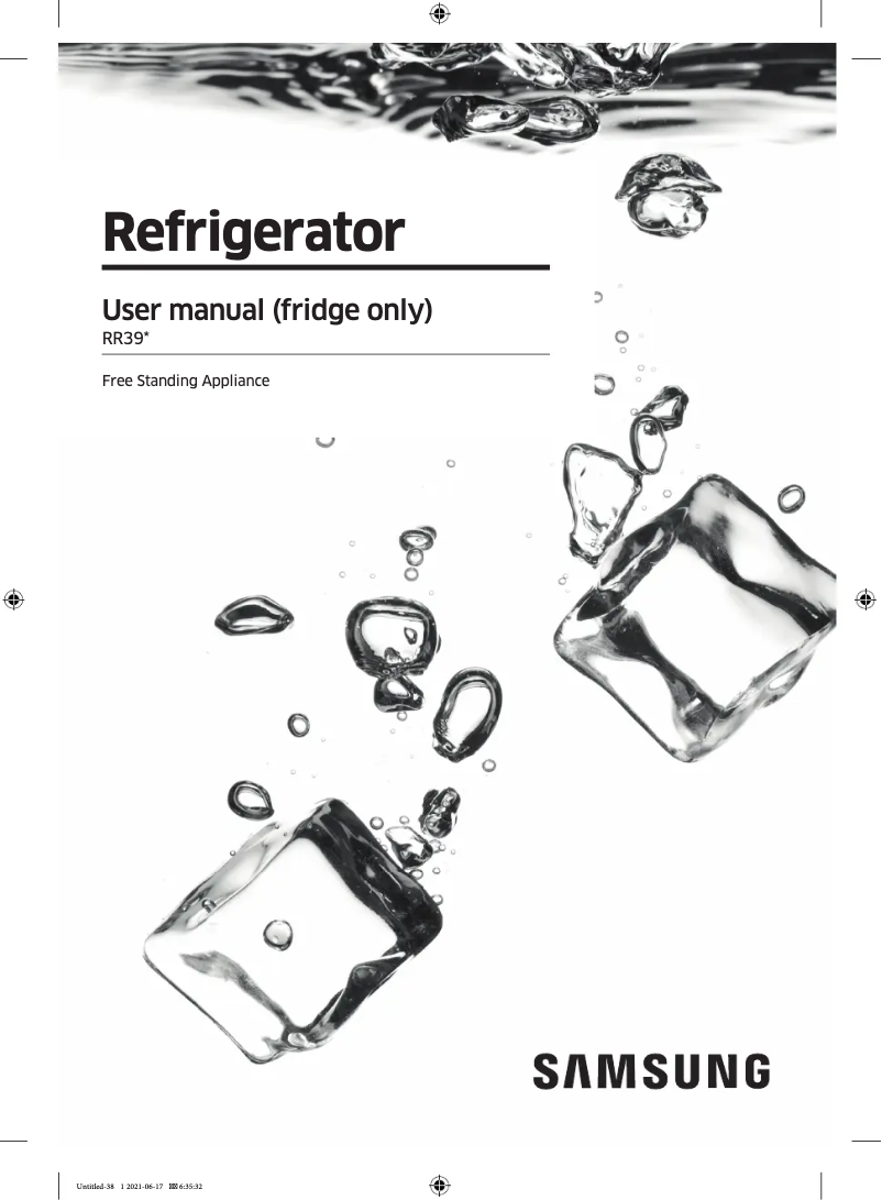 Page n°1 - Manuel utilisateur Samsung RR39A74A339