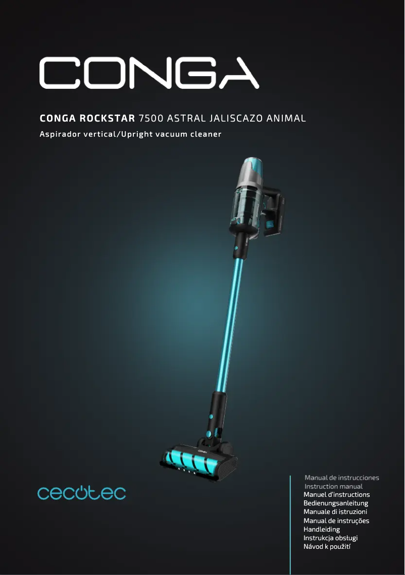 Image de la première page du manuel de l'appareil Conga Rockstar 7500 Astral Jaliscazo Animal