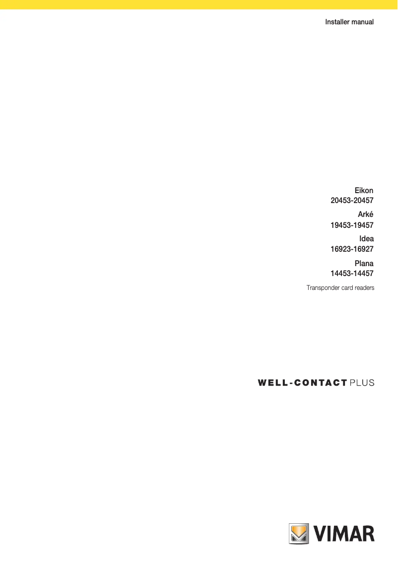 Page 1 de la notice Manuel utilisateur Vimar 19453.M