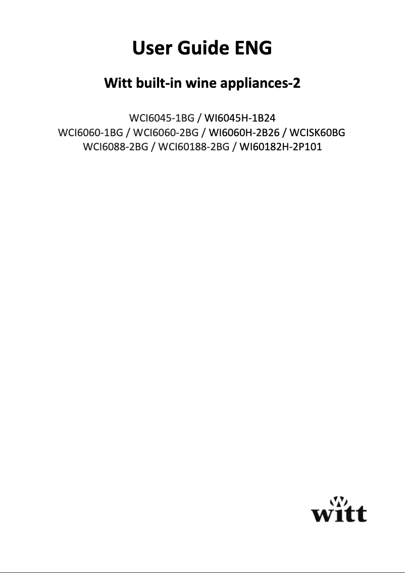 Image de la première page du manuel de l'appareil WI6045T-1B24
