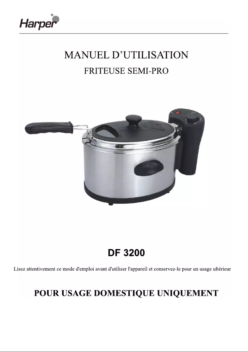 Page n°1 - Manuel utilisateur Harper DF3200