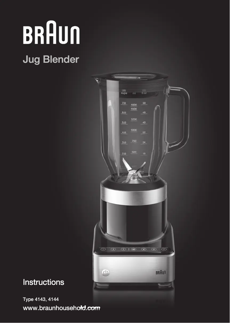 Page 1 de la notice Manuel utilisateur Braun PureMix JB 7200