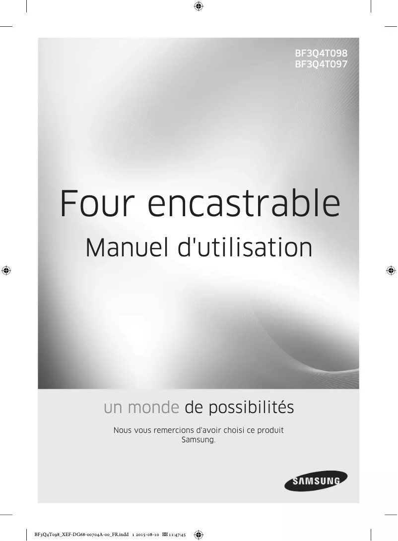Image de la première page du manuel de l'appareil BF3Q4T098