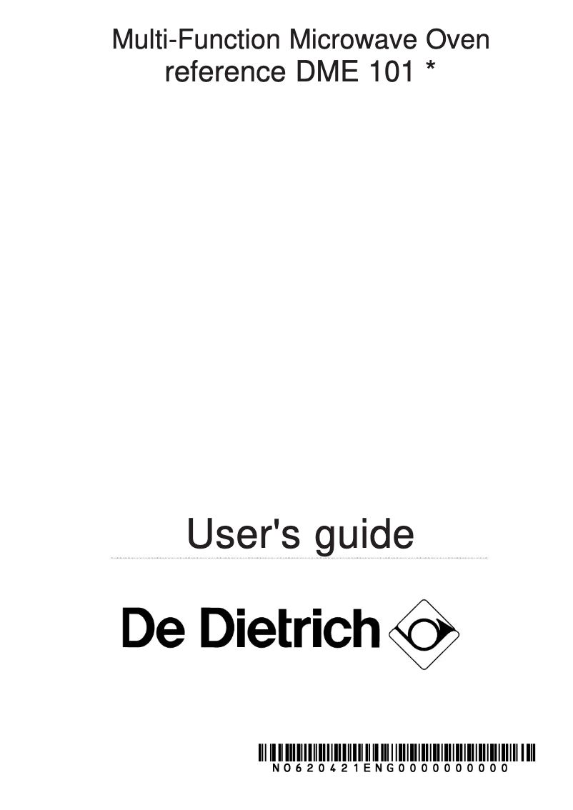 Image de la première page du manuel de l'appareil DME101