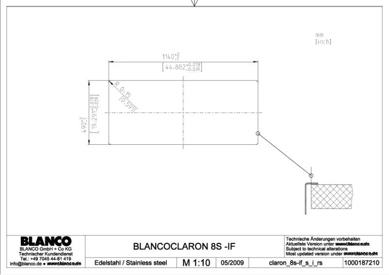Page n°1 - Manuel utilisateur BLANCO CLARON 8 S-IF