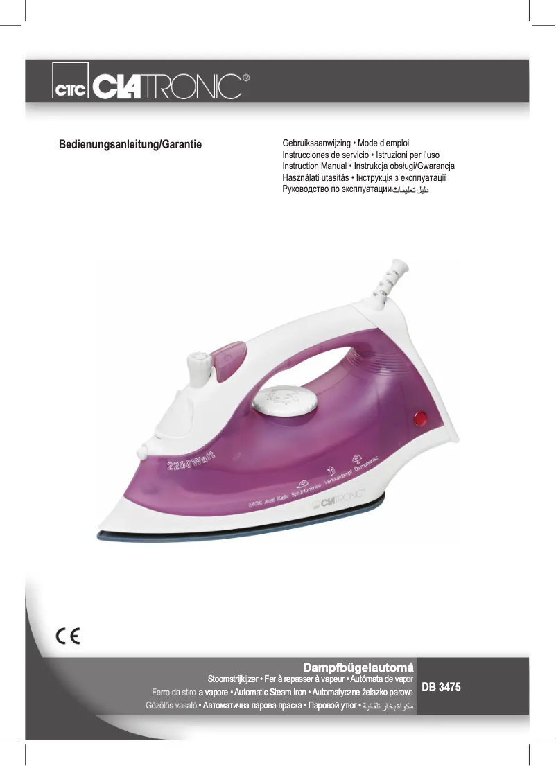 Page 1 de la notice Manuel utilisateur Clatronic DB 3475