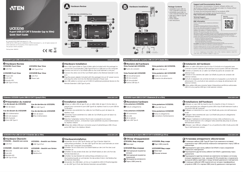Page 1 de la notice Manuel utilisateur ATen UCE3250-AT-G