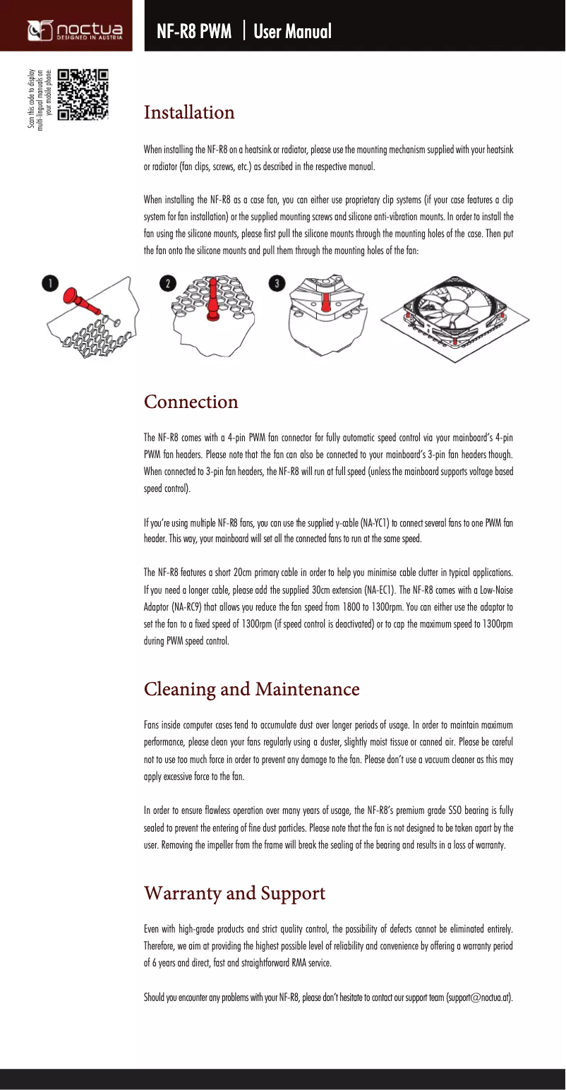 Image de la première page du manuel de l'appareil NF-R8 PWM