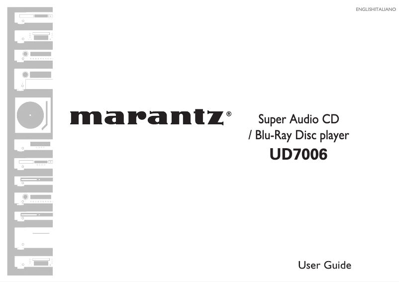 Page 1 de la notice Manuel utilisateur Marantz UD7006