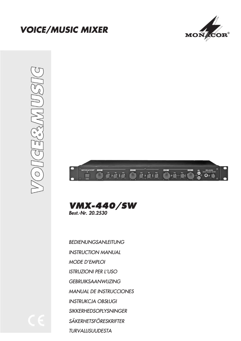 Page n°1 - Manuel utilisateur Monacor VMX-440