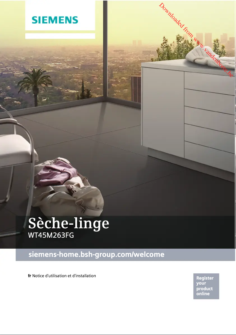 Image de la première page du manuel de l'appareil WT45M263FG