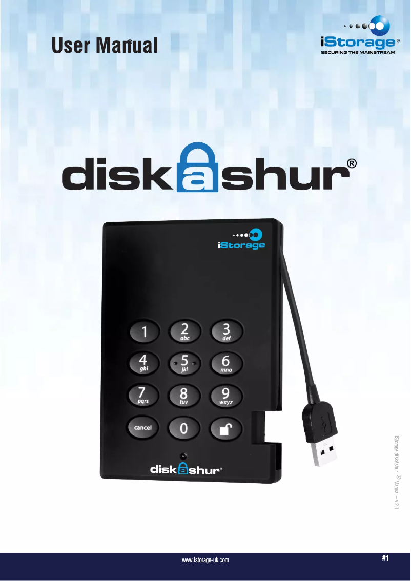 Página 1 del manual Manual de usuario iStorage diskAshur USB 3.0 256-bit