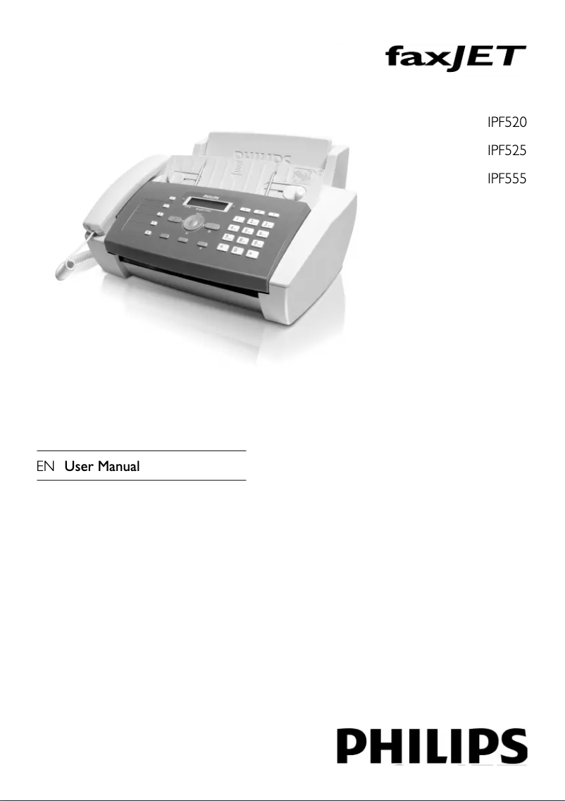 Image de la première page du manuel de l'appareil IPF 555 Fax Jet