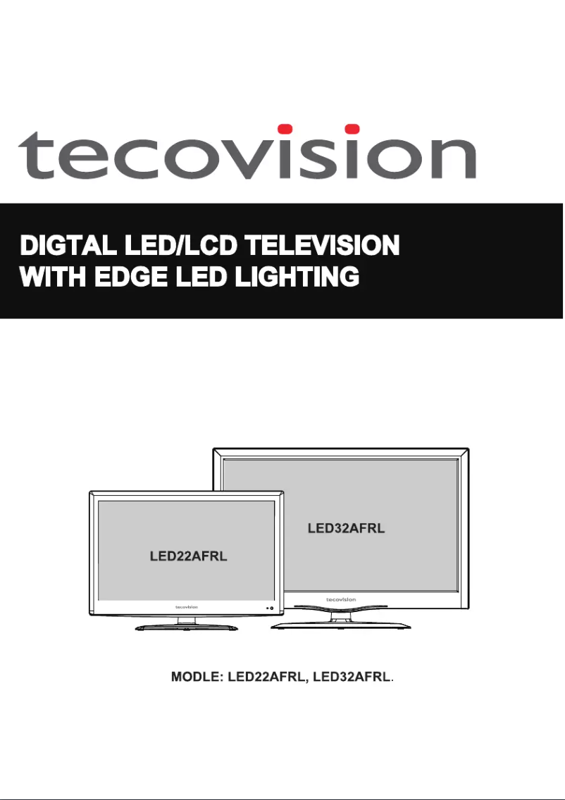 Page 1 de la notice Manuel utilisateur Tecovision LED22AFRL