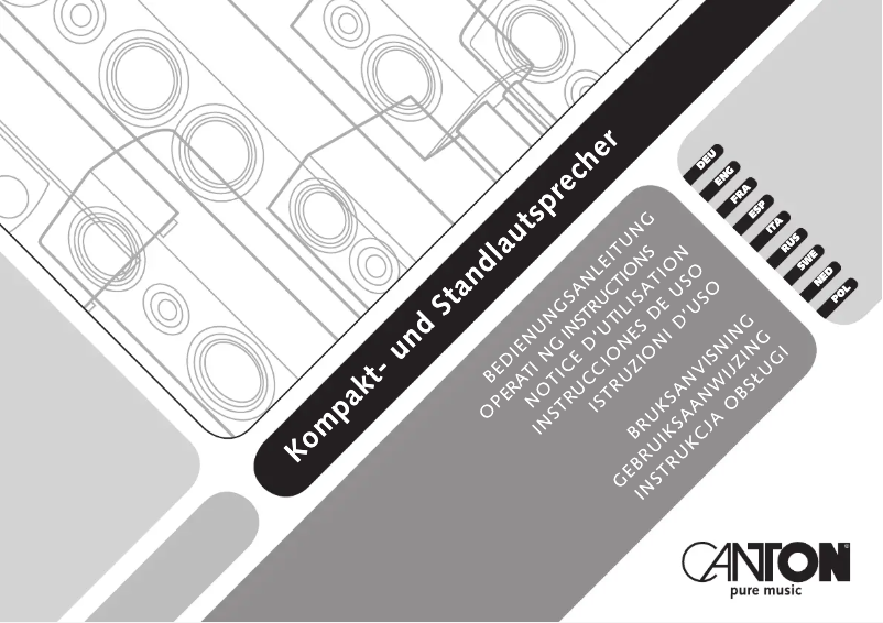 Page 1 de la notice Manuel utilisateur Canton CD 250.3