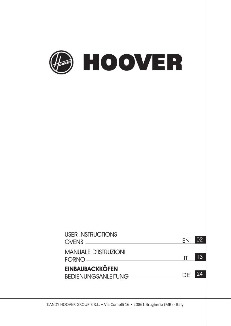Page n°1 - Manuel utilisateur Hoover HOC3U3178INWFD