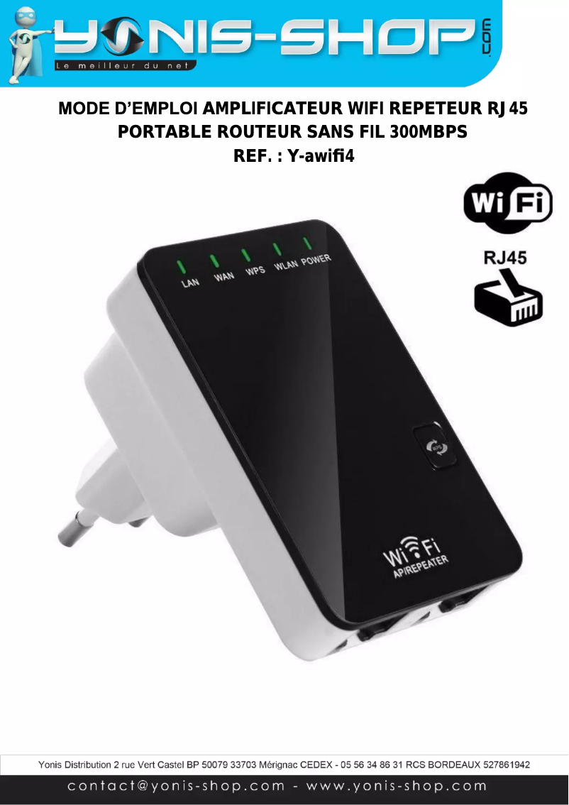 Image de la première page du manuel de l'appareil Y-awifi4