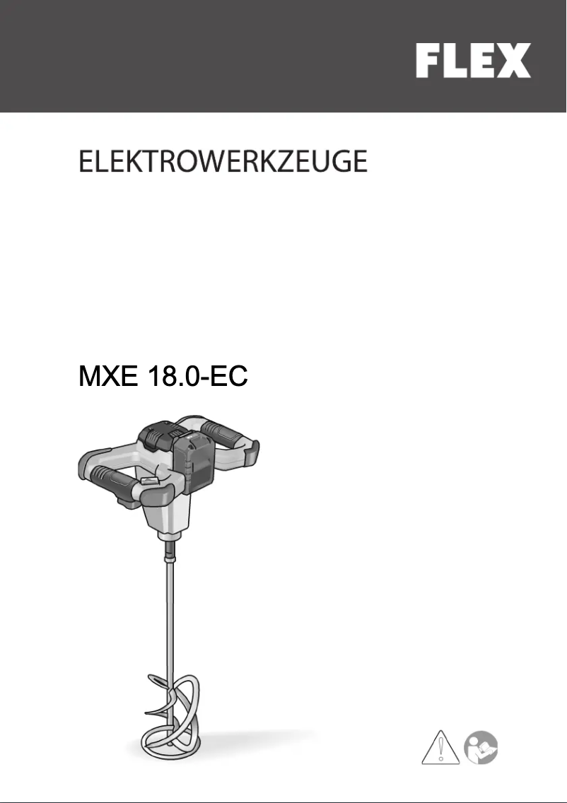 Image de la première page du manuel de l'appareil MXE 18.0-EC