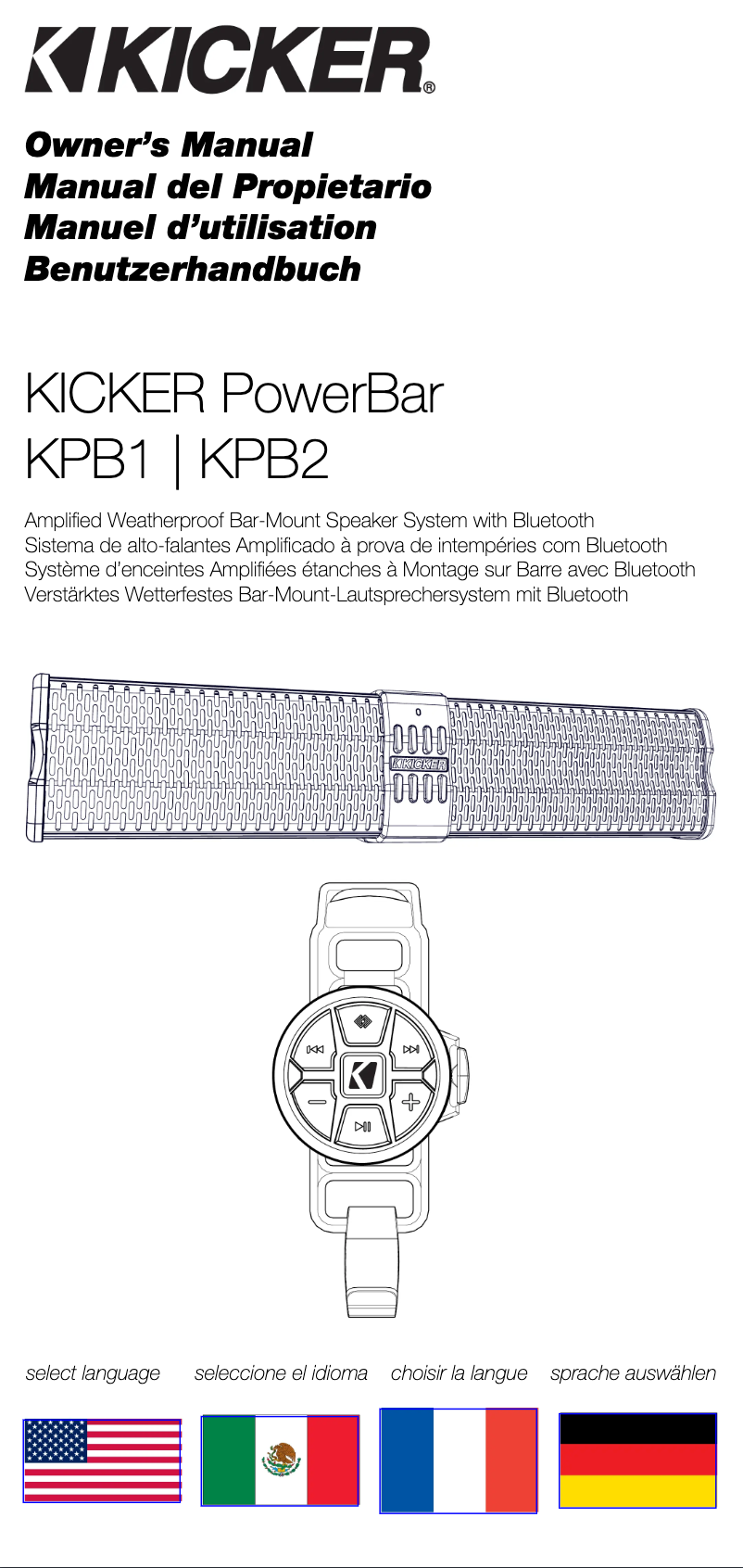 Page 1 de la notice Manuel utilisateur Kicker PowerBar KPB1