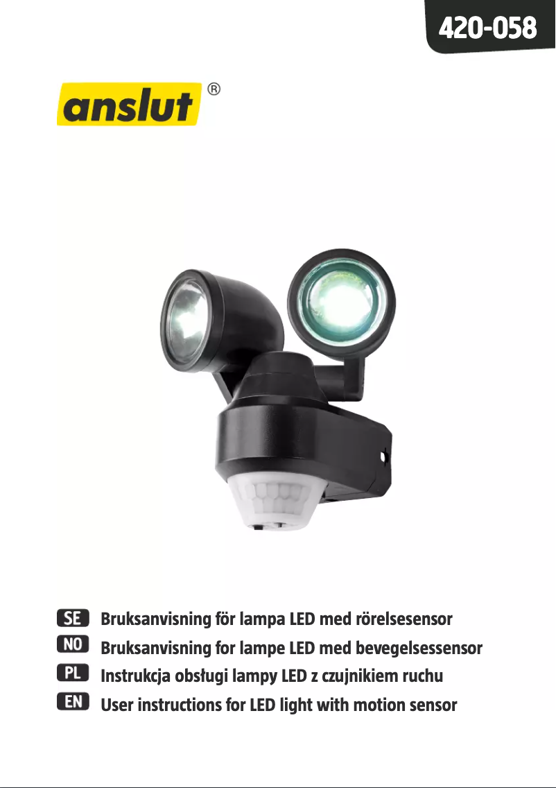 Page 1 de la notice Manuel utilisateur Anslut 420-058