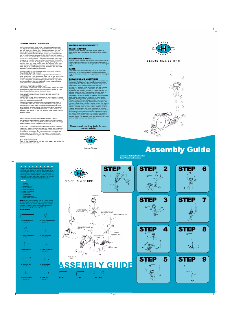 Image de la première page du manuel de l'appareil SL4.0E HRC
