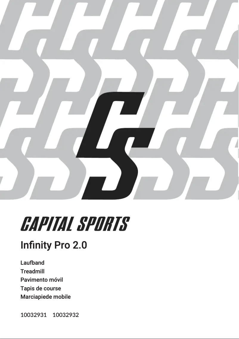Page 1 de la notice Manuel utilisateur Capital Sports Infinity Pro 2.0